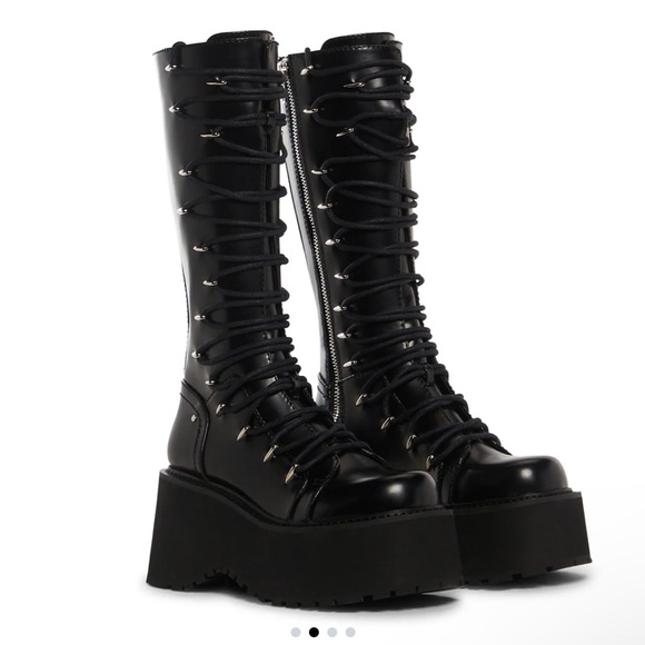 Current Mood Shoes - NIB Current Mood Glam Grit Platform Knee High Boots from Dolls Kill Size 8